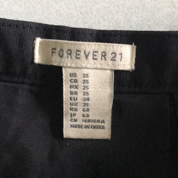 Forever 21 striped mini skirt black and white - Picture 2 of 4